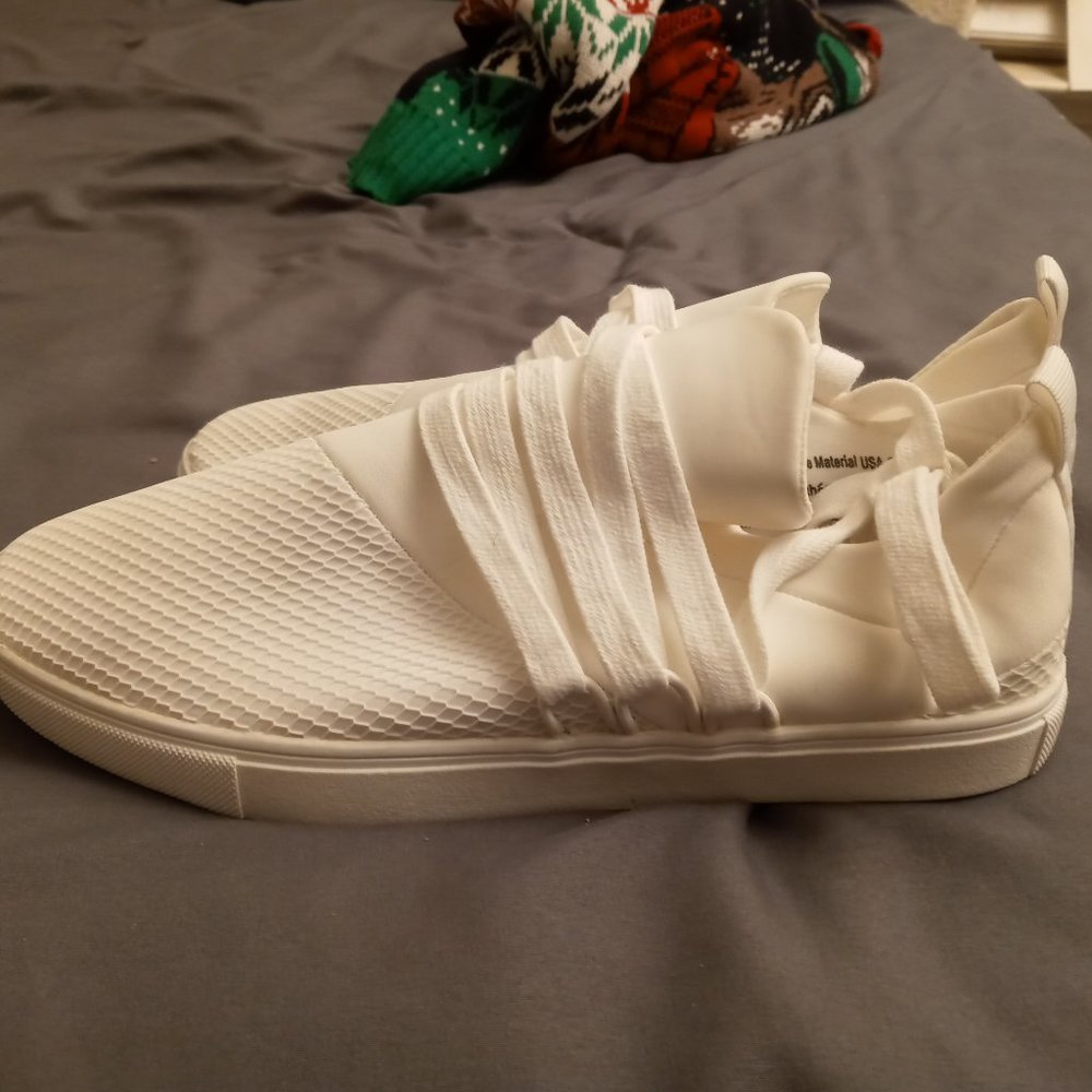 brash all white shoes